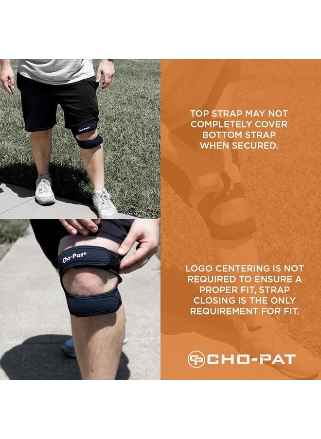 Cho-Pat - Dual Action Double-Layer Adjustable Knee Strap, Full Mobility and Knee Pain Relief for Chondromalacia, Osgood Schlatter's, Tendonitis, and Meniscus Tears, Medium - Image 1