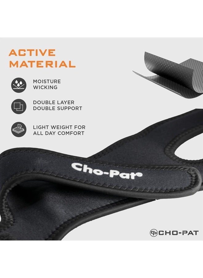 Cho-Pat - Dual Action Double-Layer Adjustable Knee Strap, Full Mobility and Knee Pain Relief for Chondromalacia, Osgood Schlatter's, Tendonitis, and Meniscus Tears, Medium - Image 1