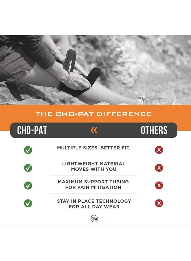 Cho-Pat - Dual Action Double-Layer Adjustable Knee Strap, Full Mobility and Knee Pain Relief for Chondromalacia, Osgood Schlatter's, Tendonitis, and Meniscus Tears, Medium - Image 1