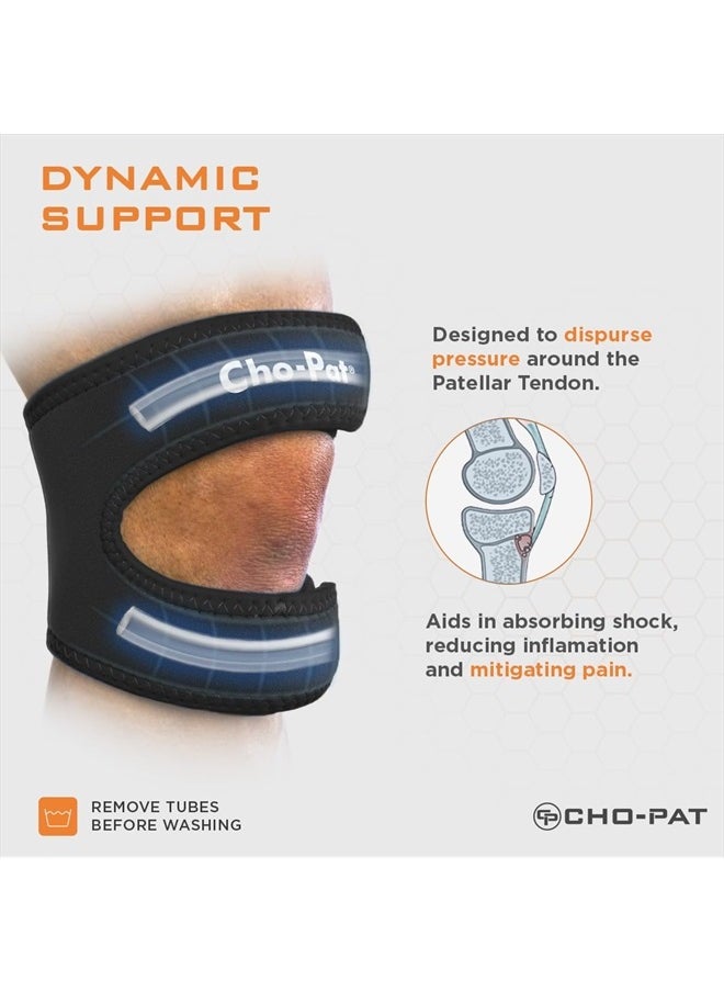Cho-Pat - Dual Action Double-Layer Adjustable Knee Strap, Full Mobility and Knee Pain Relief for Chondromalacia, Osgood Schlatter's, Tendonitis, and Meniscus Tears, Medium - Image 1