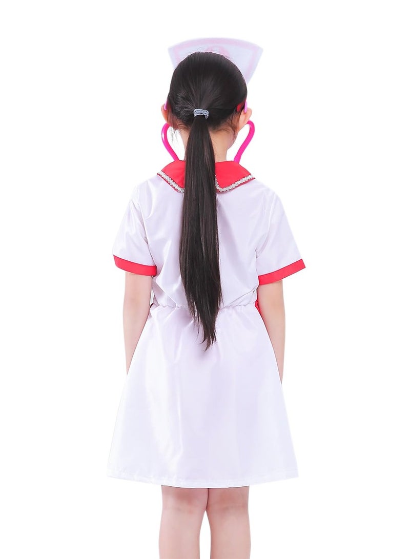 VUCATIN Kids Cosplay Set Doctor Dress up for Toddlers Nurse Costume Costume Accessories Suitable for Theme Party Cosplay Costume (Nurse) - Image 5
