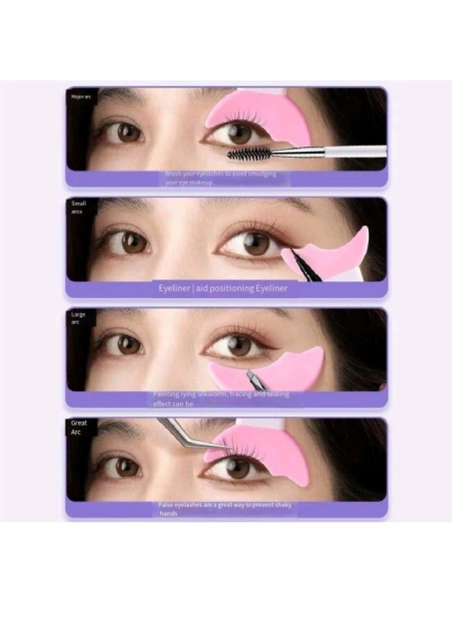 مجموعة من قطعتين من محدد العيون، حاجز سيليكون لمكياج العيون، ظلال العيون، الماسكارا، مساعد تحديد المواقع، أدوات التجميل - Image 4