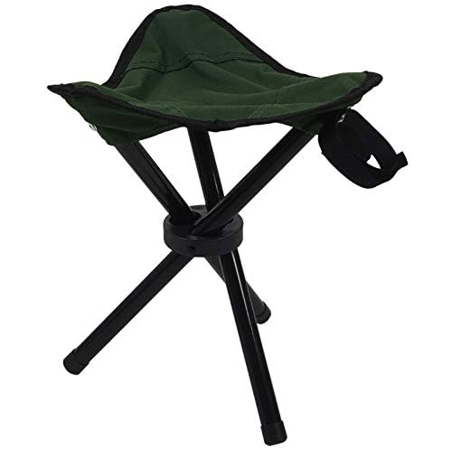 Tirth shop Tirth shop Alloy Steel 4 Leg Camping Stool Travelling Fishing Hiking Beach Garden Stool Ideal Travelling Lawn Patio Perfect Adult Chair Outdoor Mini Folding ChairMulticolor  - Image 1