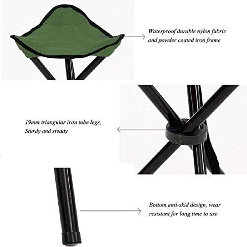 Tirth shop Tirth shop Alloy Steel 4 Leg Camping Stool Travelling Fishing Hiking Beach Garden Stool Ideal Travelling Lawn Patio Perfect Adult Chair Outdoor Mini Folding ChairMulticolor  - Image 5