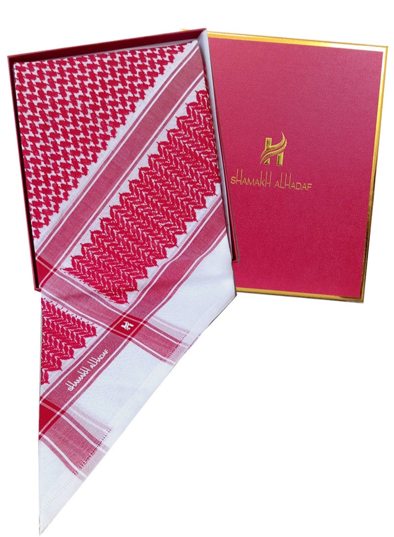 SHAMAKH ALHADAF Red Men's Shemagh
