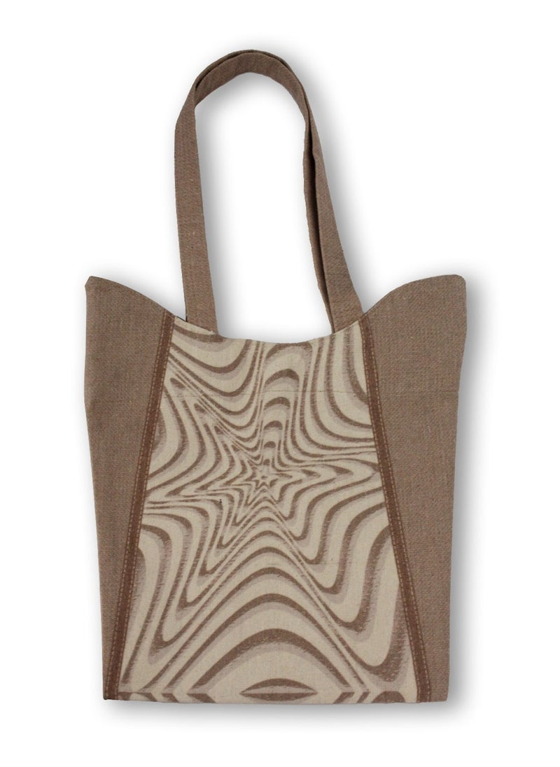 Gharibo Bags casual printed linen tote bag w230012c  - Image 1
