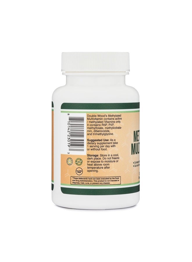 Double Wood Supplements فيتامينات متعددة ميثيلية (فيتامينات ميثيلية ومنشطة فقط - مركب ب ميثيلي مع ثلاثي ميثيل جليسين (TMG) وميثيل فولات) (مكمل غذائي خالٍ من الجلوتين وخالي من الكائنات المعدلة وراثيًا ومكمل MTHFR) 120 كبسولة من شركة Double Wood - Image 3