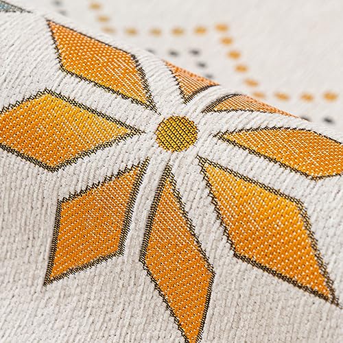 JadeRich Chenille Sectional Couch Covers, Boho Style Jacquard Sofa Slipcover Bohemian Geometric Pattern Furniture Protector - Image 2