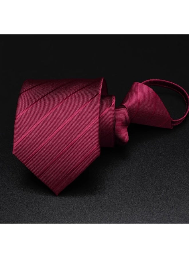 6pcs High Grade Mens Luxury Knotless Zipper Necktie Sets Soft Fabric 1200needles Classic Stripe Daily Business Style Formal Party Essential Gentleman Tie Neck Accessories - Image 4
