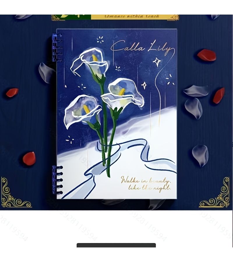 A5 Notebook 60 Pages Floral Cover Removable Design For Practice Office Study School - Image 5