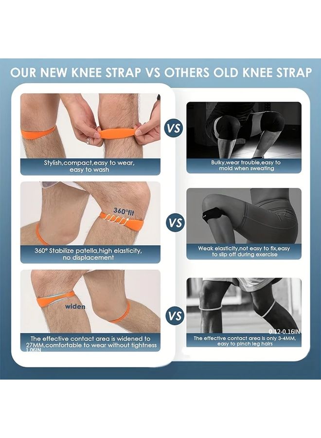Green Silicone Patella Support Strap Knee Stabilizer Brace for Running Basketball Workout - Image 5