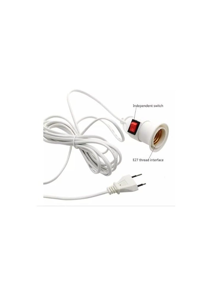 Connection with socket for lamp switch 4 m + 12 watt white bulb - Image 2