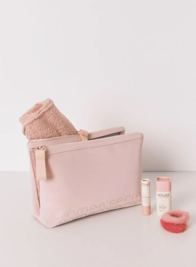 women'secret Medium Pink Rubber Vanity Case