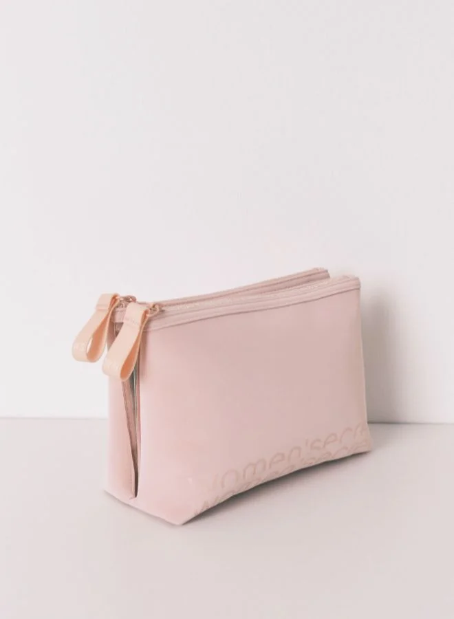 women'secret Medium Pink Rubber Vanity Case