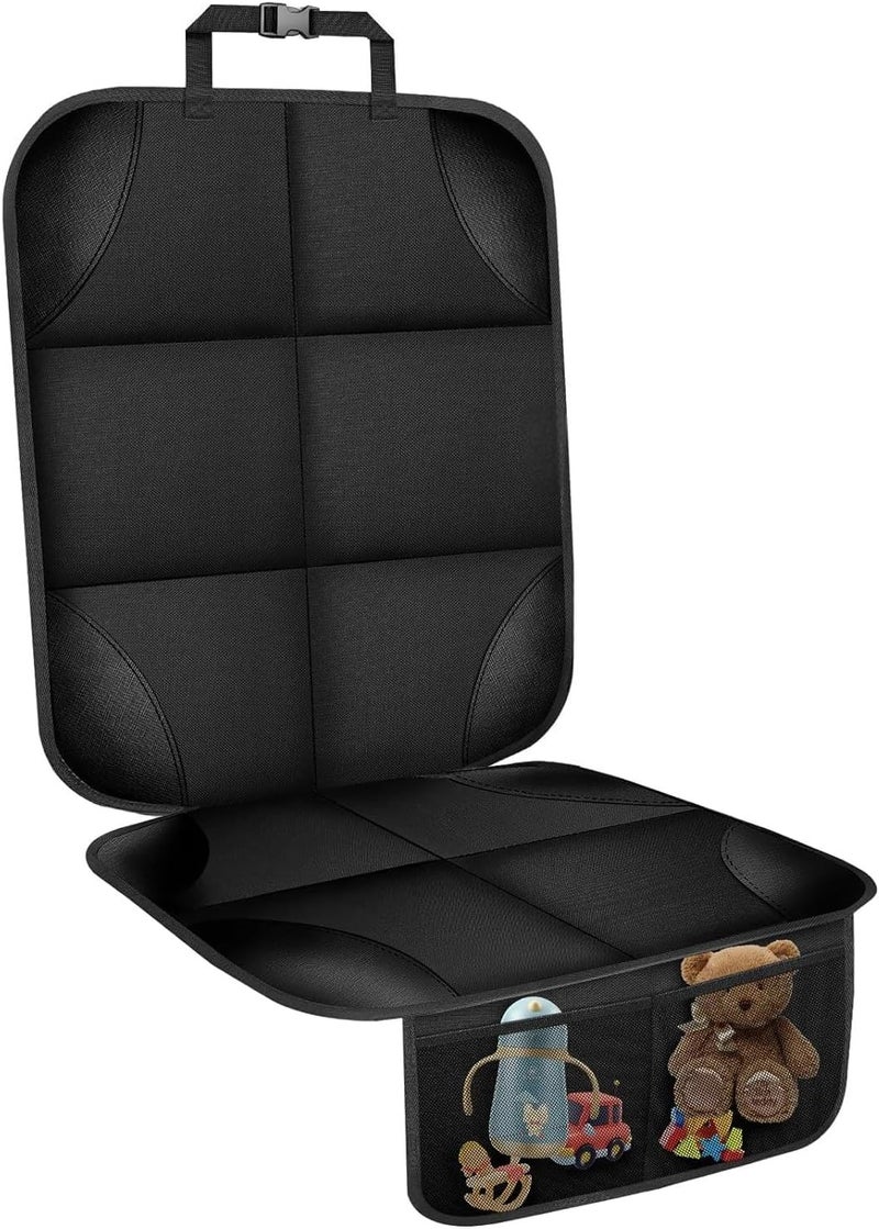 Car Seat Protector with Thick Padding & Anti-Slip Backing, Waterproof Seat Cover for Baby Car Seat, 600D Fabric with Storage Pocket - Image 2