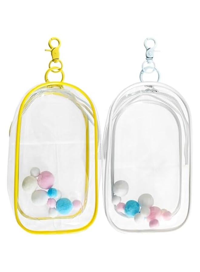 2-Pack Clear Figure Display Bag for Labu – Doll Pouch with Keychain, Portable  Dustproof Carrying Case for Collectibles  - Image 1