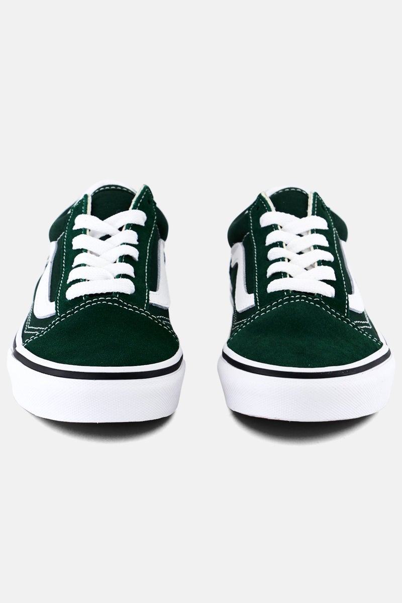 VANS أحذية تزلج للأطفال الأولاد بأسلوب قديم، لاصق، أخضر - Image 4