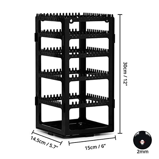 VERAT Rotating Earrings Stand Jewelry Display Organiser/Earrings organiser/Jewellery towers/jewellery stands/earring organizer Container for Home Wardrobe & Cupboard (Black) - Image 3