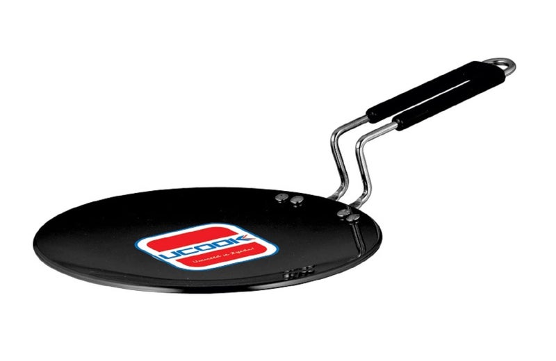 UCOOK by United Ekta Group Hard Anodised Concave Tawa, 250mm, Black - Image 1