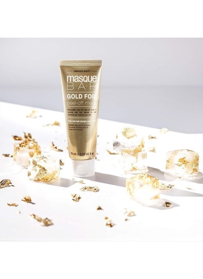 masque Bar Gold Foil Facial Peel Off Mask (70ml/Tube) — Korean Beauty Skin Care Treatment — Clarifies, Treates Pores, Detoxifies, Moisturizes — Skin Cell Renewal, Improves Complexion, Makes It Glowing  - Image 4