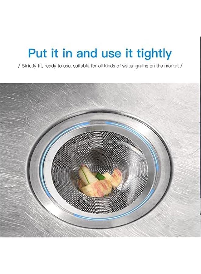 4PCS Heavy Duty Stainless Steel Sink Strainer,Sink Basket Set, Fits Most Kitchen Sinks 4.5'', Bathroom Sinks 2.75'',Shower Drains  - Image 5