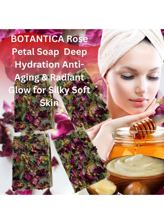 BOTANTICA Rose Petal Soap - Luxury Organic Soap with Shea Butter, Hydrating & Nourishing Formula, Ideal for Men & Women, Gentle for All Skin Types - Image 5