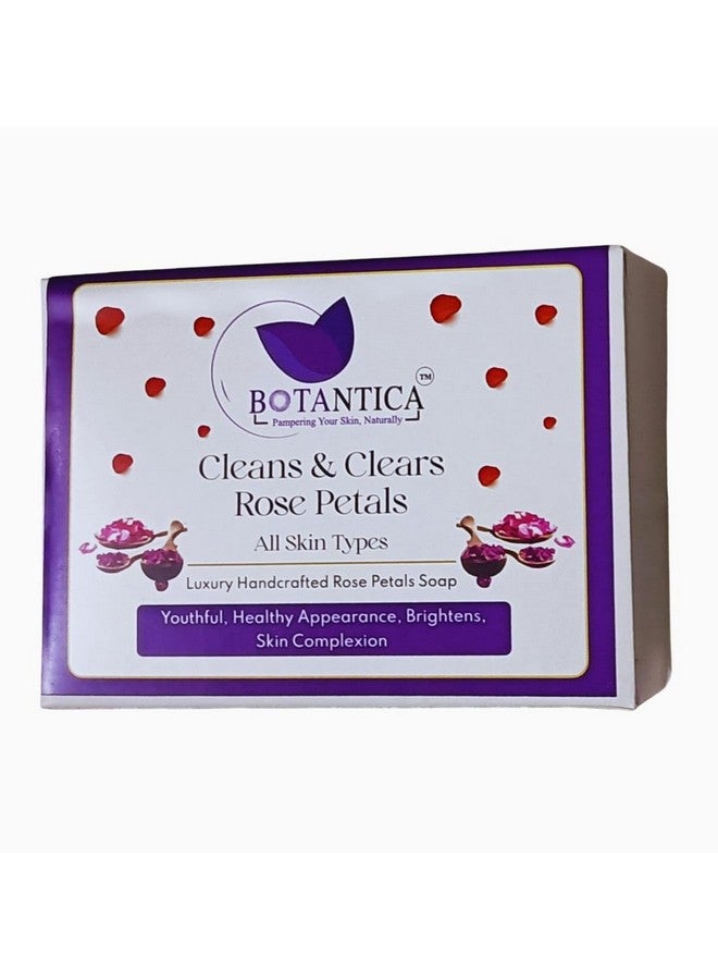 BOTANTICA Rose Petal Soap - Luxury Organic Soap with Shea Butter, Hydrating & Nourishing Formula, Ideal for Men & Women, Gentle for All Skin Types - Image 1