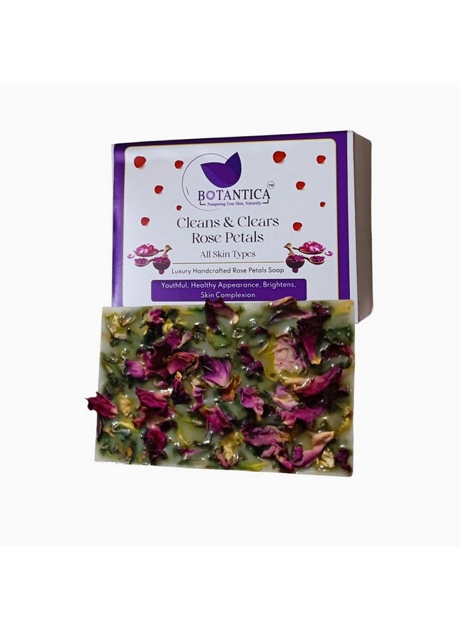 BOTANTICA Rose Petal Soap - Luxury Organic Soap with Shea Butter, Hydrating & Nourishing Formula, Ideal for Men & Women, Gentle for All Skin Types - Image 2