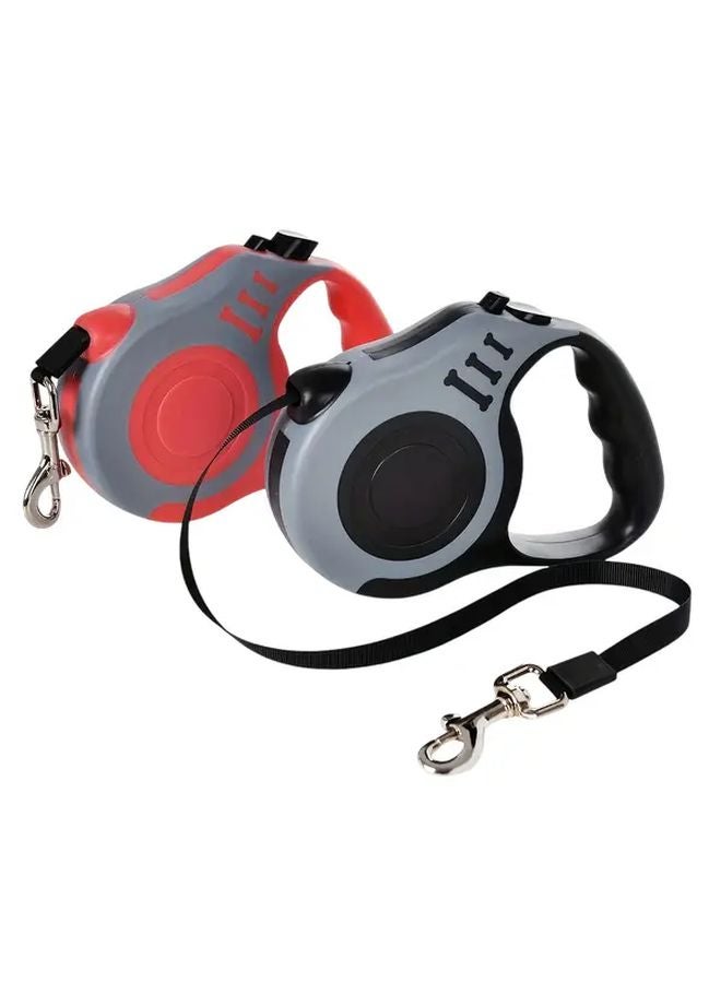 مِقْيَدُ الكلاب القابل للسحب بطول 16 قدمًا مع قفل أمان باللون الأحمر للكلاب متوسطة الحجم - Image 4