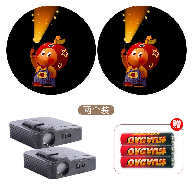 Cute Star-Shaped Car Welcome Light - Cartoon Girl Door Projection, Sensor-Activated Electric Atmosphere  Decoration - Image 1