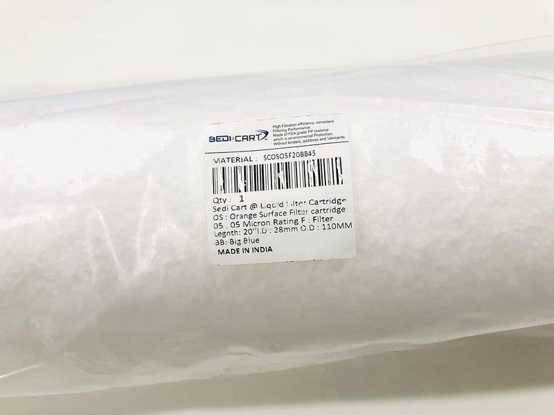 Helix Sedicart Jumbo Spun Filter Cartridge 20 inch x 45 inch OD with Orange Pill 5 Micron Use in Tank FilterWhole House Water FiltersCommercial ro Filter Cartridge - Image 3
