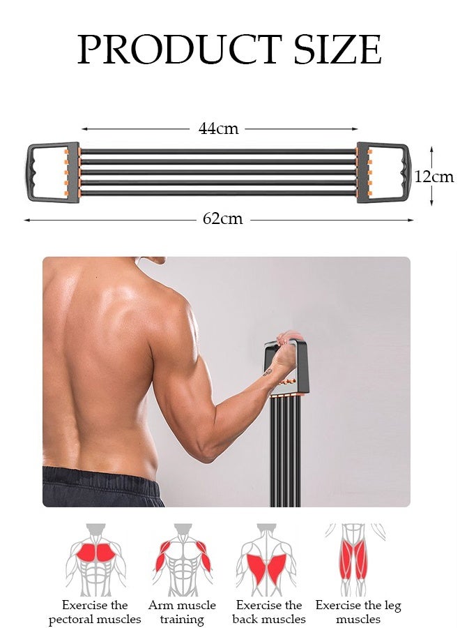 DUNISO Chest Expander，Adjustable Chest Exerciser with 5 Springs,Multi Functional Fitness Chest Developer，Buckle Design，Comfortable and Non Slip，Easy to Install，Suitable for Training, Home,Gym,Exercise - Image 2