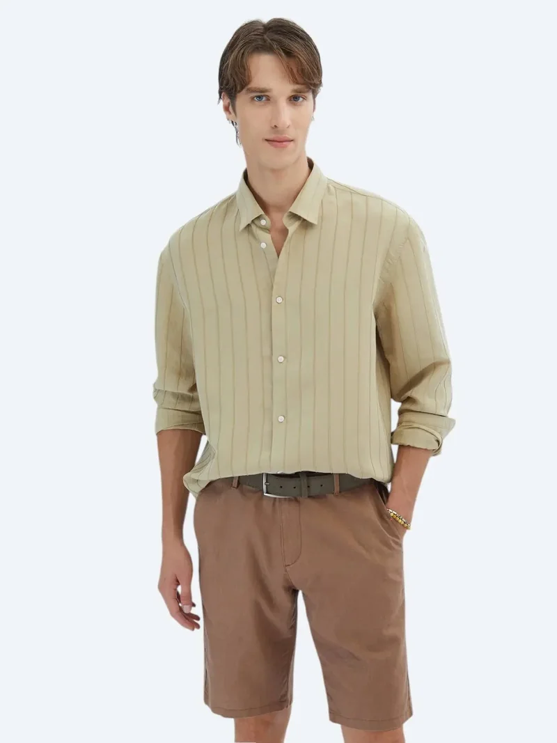 Kip Lemon Mold Oversize Fit Weaving Casual Shirt