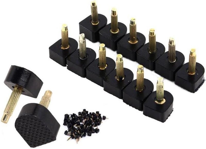 12 قطعة (6 أزواج) نصائح كعب على شكل U غير قابلة للانزلاق أغطية كعب واقية لاستبدال كعوب الأحذية عالية الكعب نصائح الأحذية دعامات لرفع لتقليل صرير الأحذية (دبابيس رفيعة 2.4 مم؛ 10 مم × 10 مم)