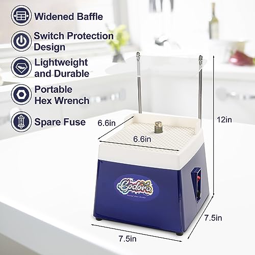 Godora Stained Glass Grinder, Mini Stained Glass Kit with 5/8" & 1" Grinder Bits, Widely Used for Glass Processing Arts and Decoration - Image 3
