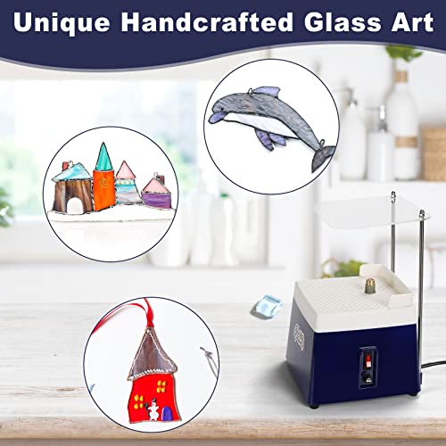 Godora Stained Glass Grinder, Mini Stained Glass Kit with 5/8" & 1" Grinder Bits, Widely Used for Glass Processing Arts and Decoration - Image 4