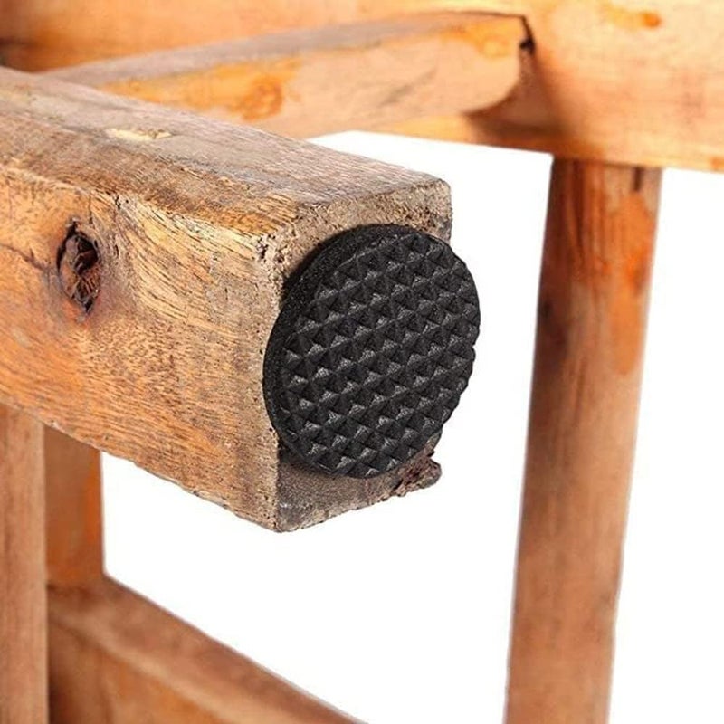 Smoni Cheshu Enterprise 32 Pcs Furniture Pads Kit Round Rubber Floor Protector Non Slip Furniture Pads Sofa Bed Dining TableDining Chairs Balance Pad Noise Insulation Pad Black 2 CM - Image 3