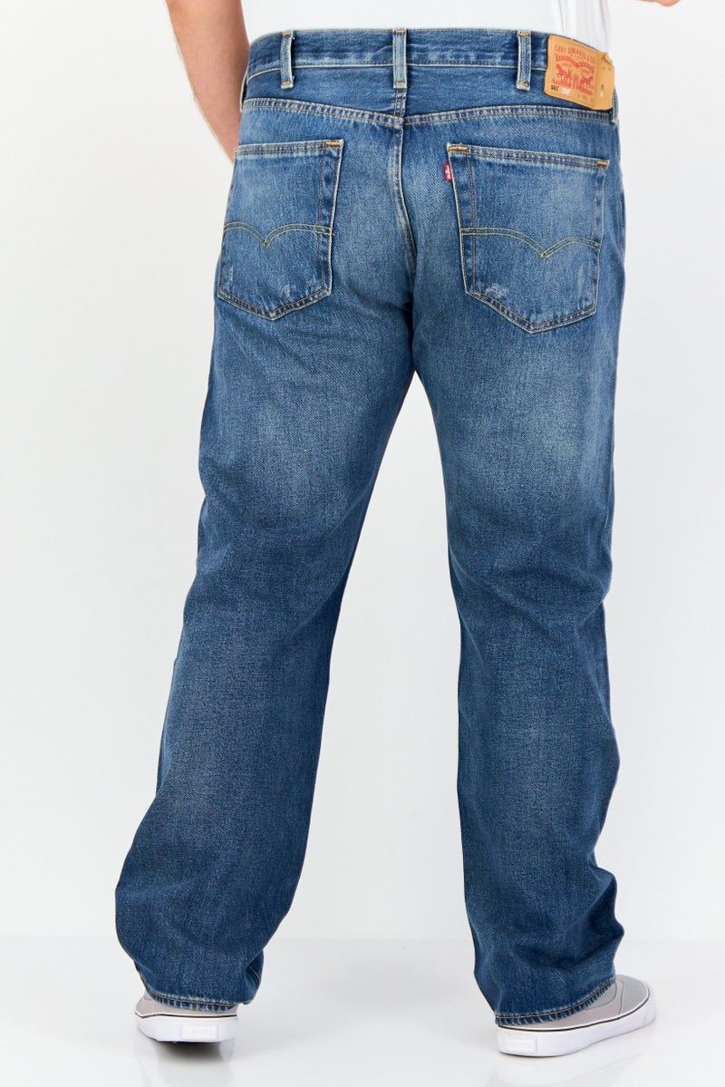 Levi's جينز رجالي بقصة عادية مغسول بدون مرونة، أزرق - Image 3