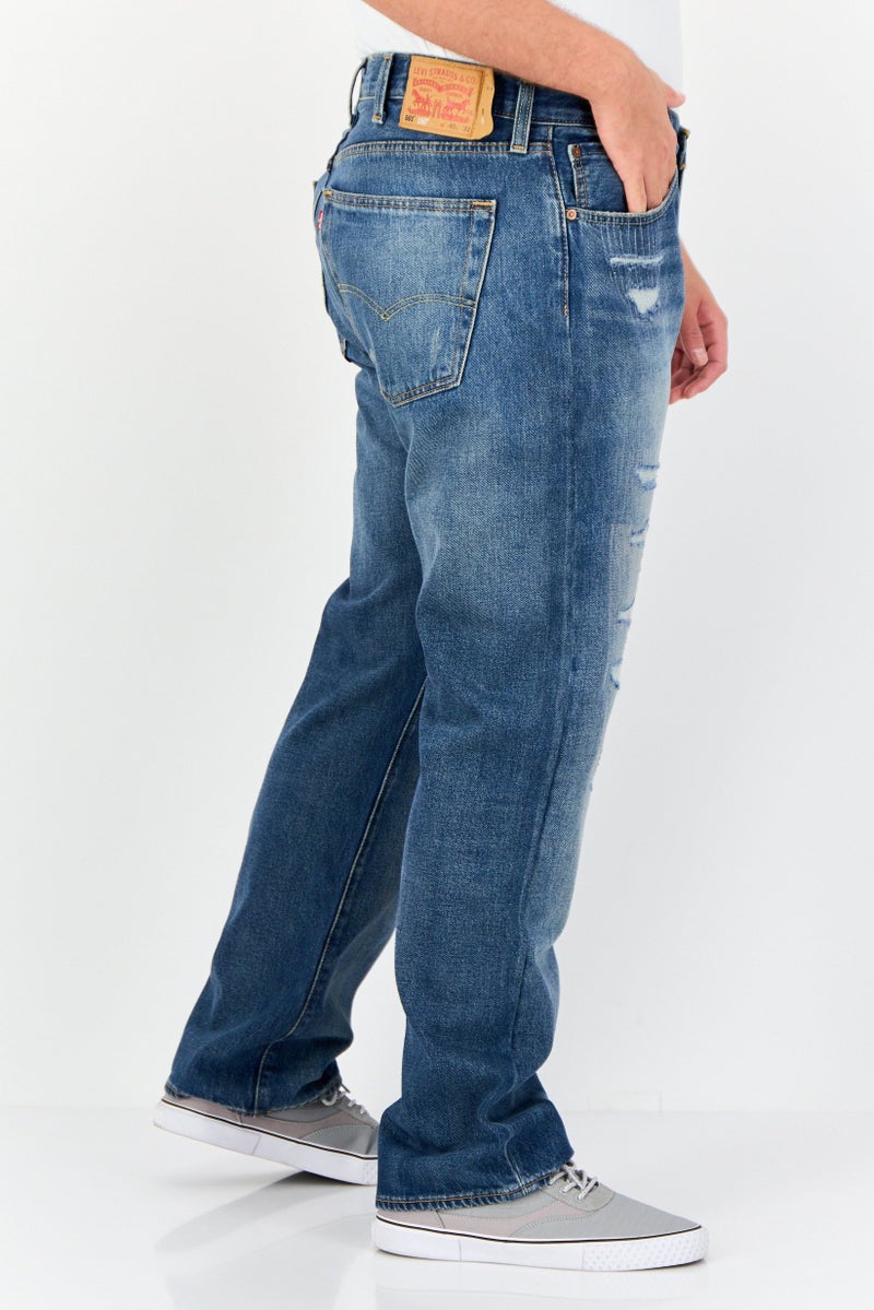 Levi's جينز رجالي بقصة عادية مغسول بدون مرونة، أزرق - Image 2