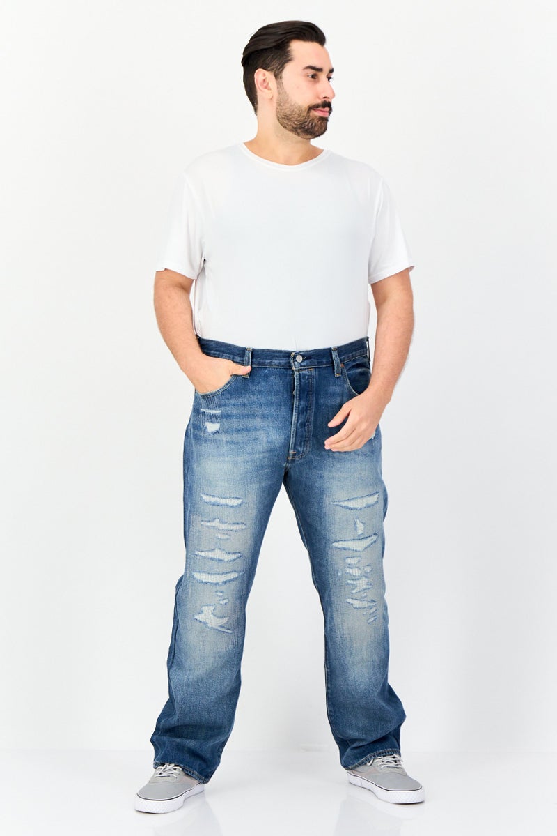 Levi's جينز رجالي بقصة عادية مغسول بدون مرونة، أزرق - Image 4