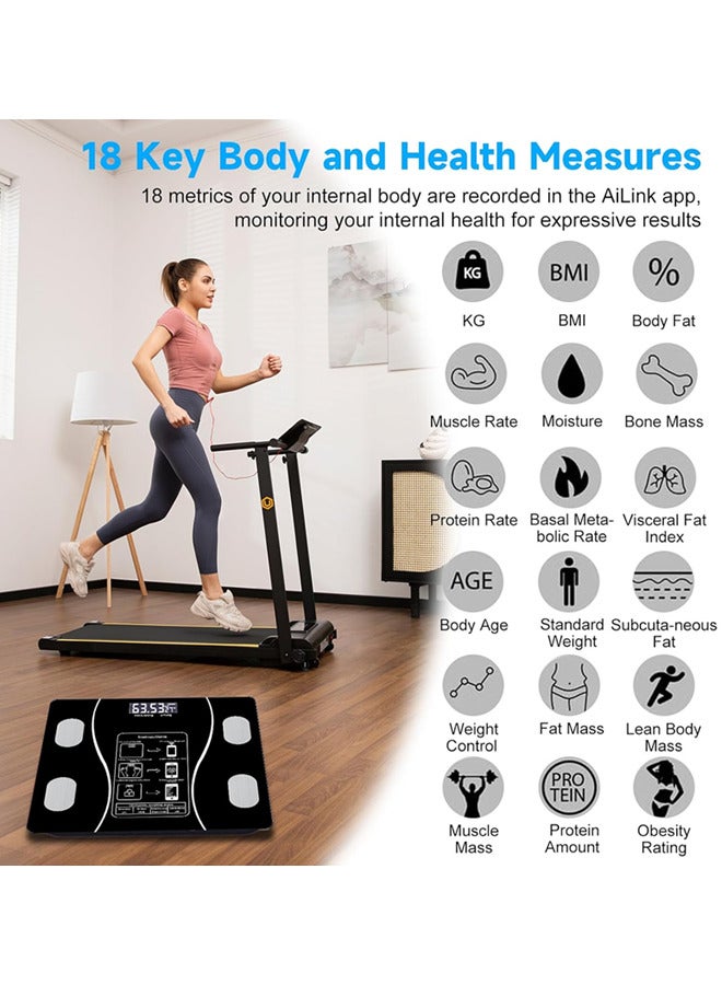 Intelligent Body Fat Scale,Digital Scale,High Precision Weight Bathroom Scale Body Composition Analyzer with Backlit LCD for Body Weight, Fat, Water, Muscle, BMI, Bone Mass, Smartphone App - Image 3