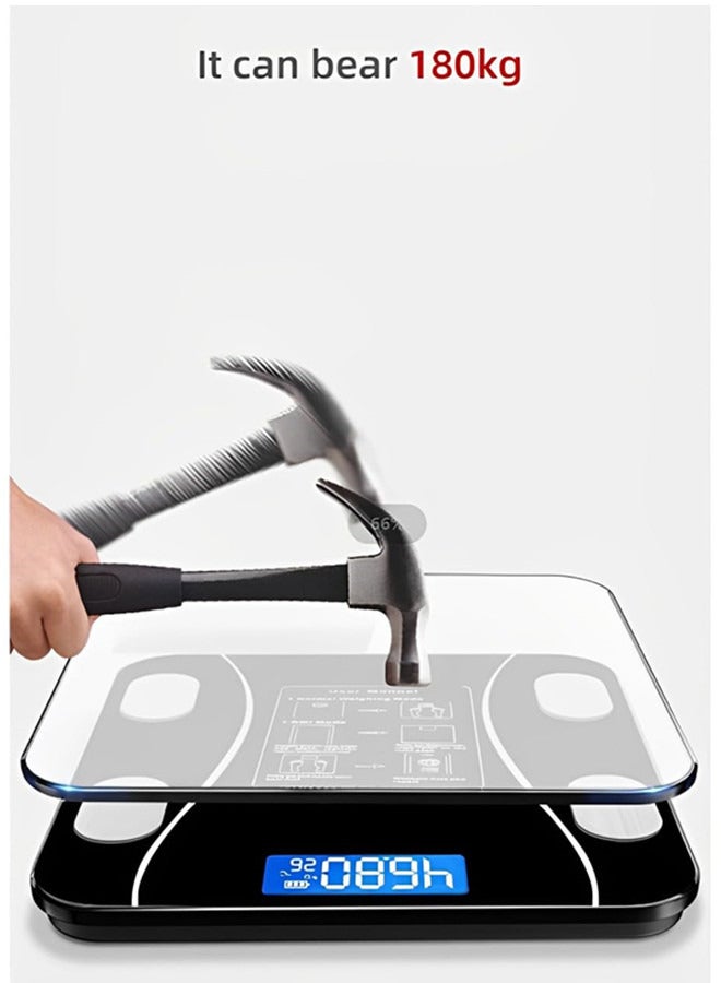 Intelligent Body Fat Scale,Digital Scale,High Precision Weight Bathroom Scale Body Composition Analyzer with Backlit LCD for Body Weight, Fat, Water, Muscle, BMI, Bone Mass, Smartphone App - Image 5