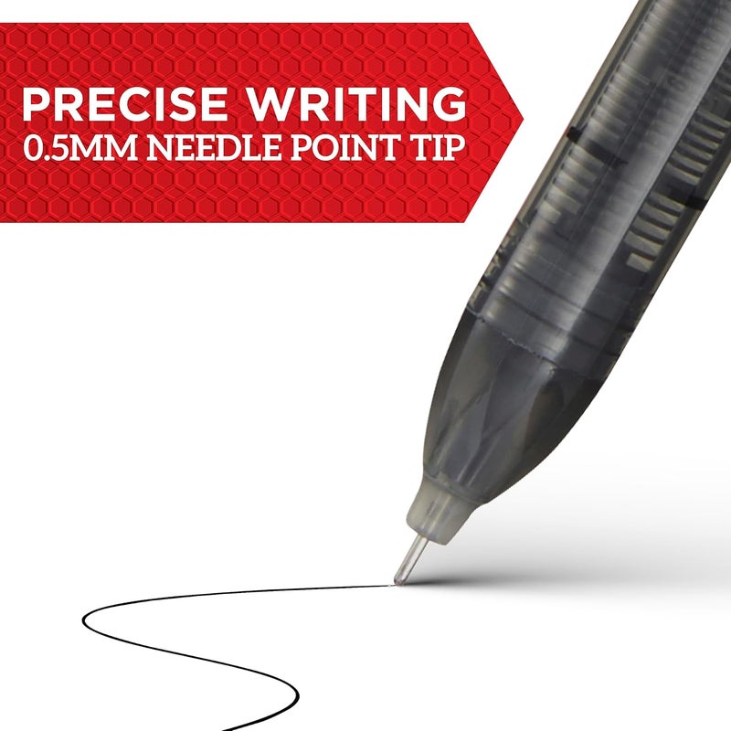 Sharpie Rollerball Pen Needle Point 0.5Mm Pens Writing Journaling Pens Precision Pen Black Ink 12 Count - Image 3