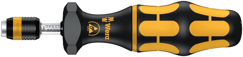 Wera 05074731001 Kraftform ESD 7441 Hexagon Torque Screwdriver, 1/4" Head, 1.2-3.0 Nm Variable Torque Adjustment Range - Image 1