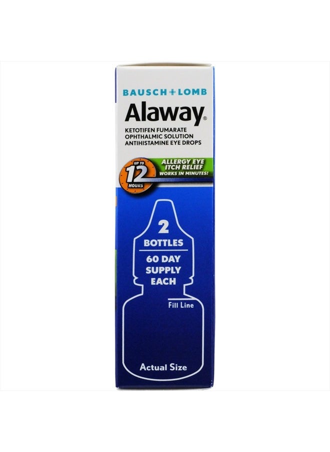 Alaway - Allergy Eye Itch Relief Eye Drops by Alaway, Antihistamine, 10 mL (Pack of 2) - Image 1