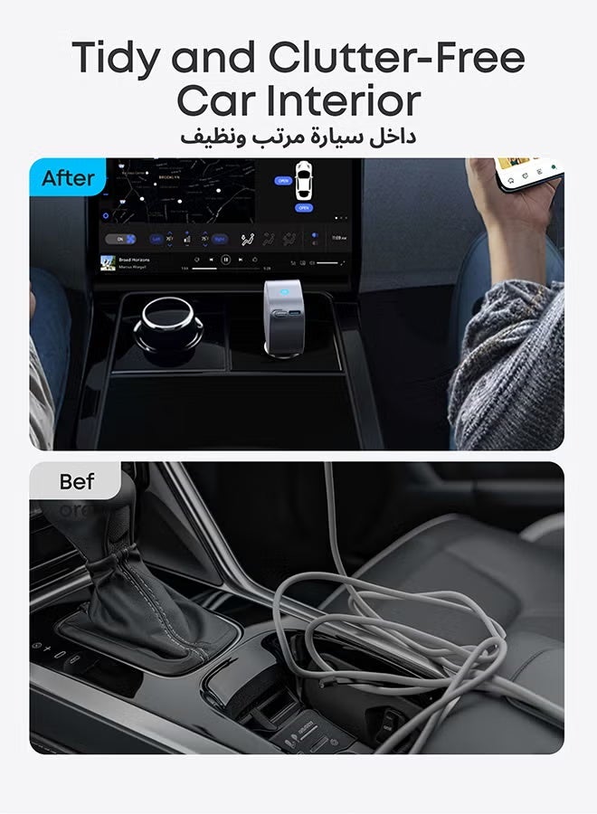 شاحن سيارة أنكر USB-C، شاحن سيارة سريع Ultra-Compact بقدرة 75W مع كابل قابل للسحب مدمج لمحول السيارة لهاتف iPhone 15/14، Samsung S24/S23، MacBookPro/Air، iPad، والمزيد - Image 5