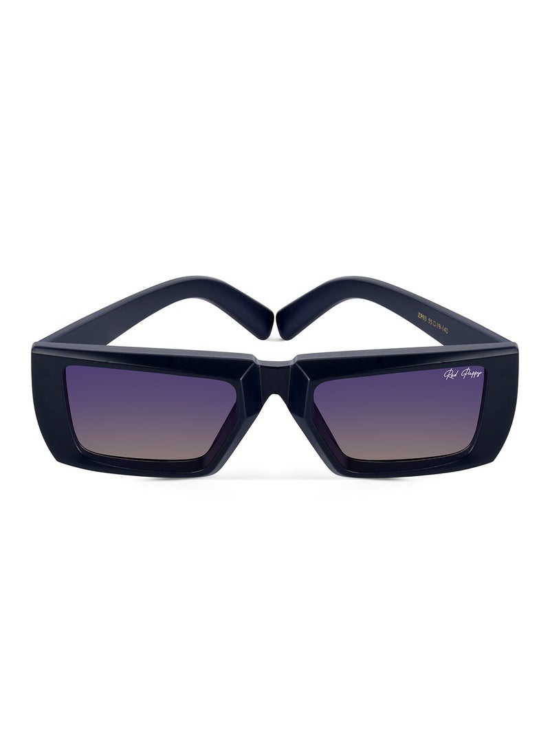 Woggles - Red Pappy Lune Blue Rectangle Sunglasses - Image 1