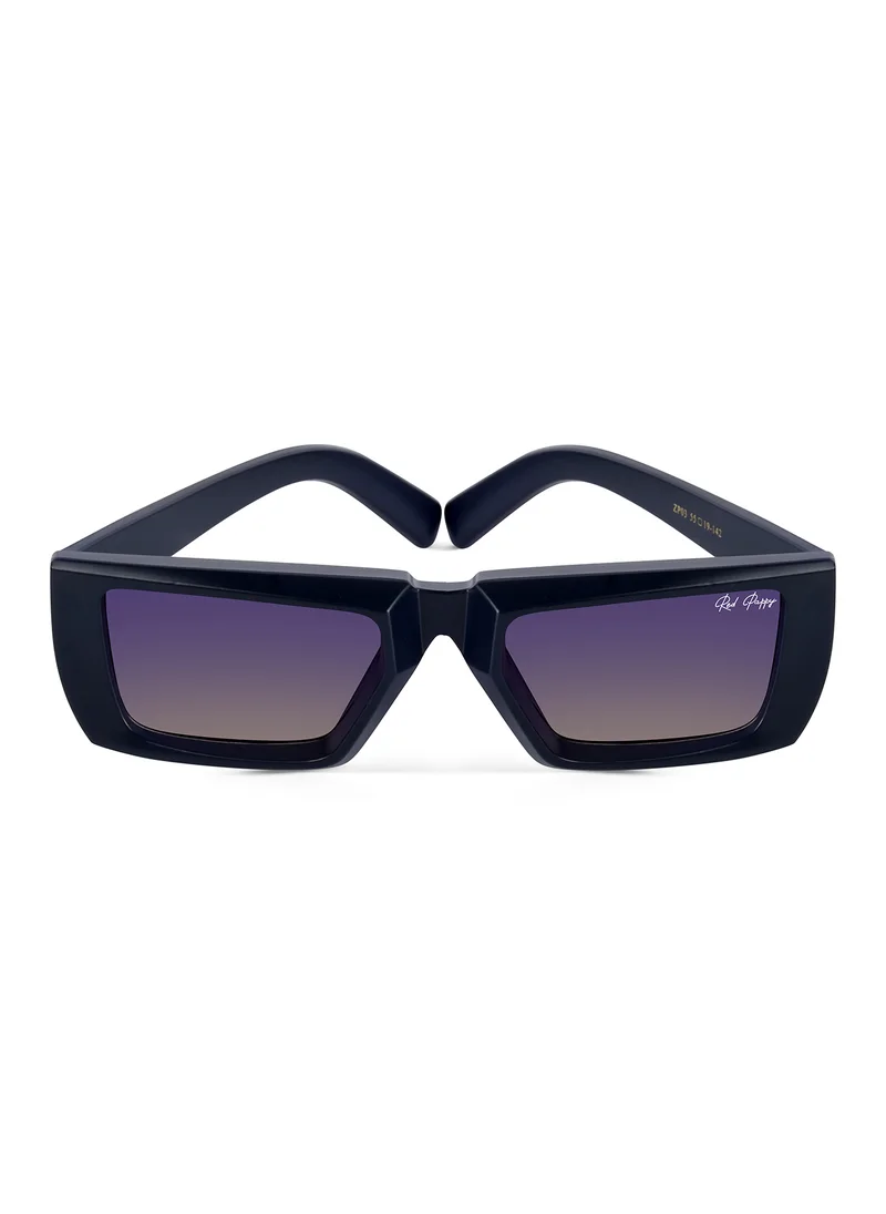 Woggles Red Pappy Lune Blue Rectangle Sunglasses