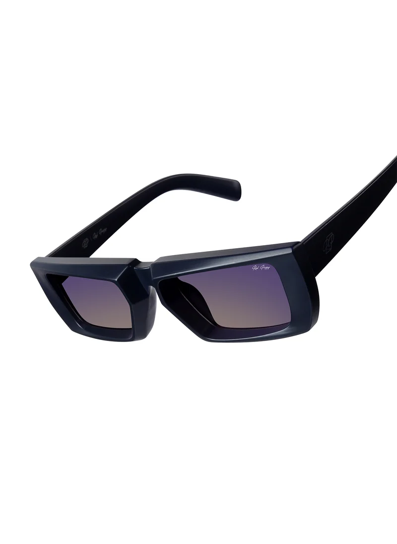 Woggles Red Pappy Lune Blue Rectangle Sunglasses
