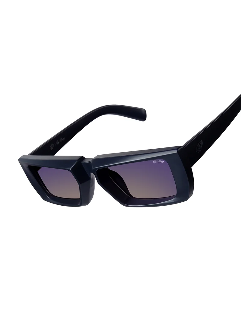 Woggles Red Pappy Lune Blue Rectangle Sunglasses